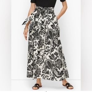 Talbots Black and White Floral Maxi Skirt 2P